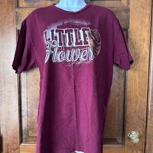 Next Level Little Flower High School Class Ring Maroon Tee Large